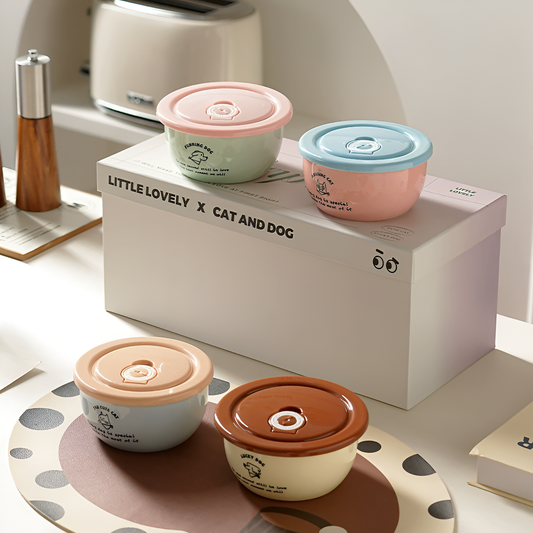 Cartoon Ceramic Bowl Set