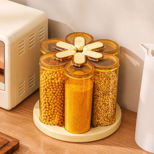 Rotating Grain Storage Container