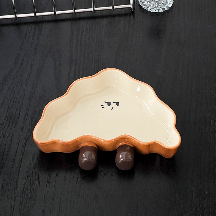 Cute Croissant Ceramic Plate